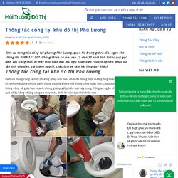 Thông tắc cống tại khu đô thị Phú Lương