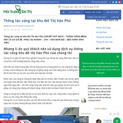 Thông tắc cống tại Khu Đô Thị Văn Phú