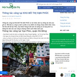 Thông tắc cống tại KHU ĐÔ THỊ VẠN PHÚC