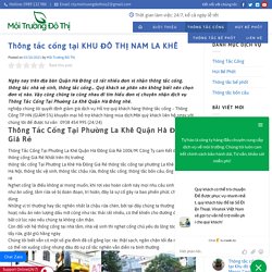 Thông tắc cống tại KHU ĐÔ THỊ NAM LA KHÊ