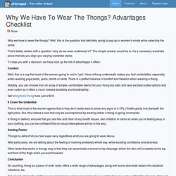 Why We Have To Wear The Thongs? Advantages Checklist
