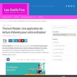 Thorium Reader. Une application de lecture d'ebooks pour votre ordinateur