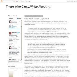 Those Who Can...Write About It.