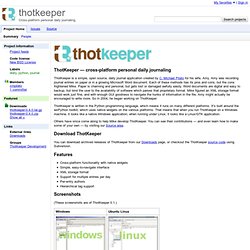 thotkeeper - Cross-platform personal daily journaling.