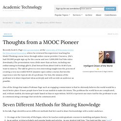 Thoughts from a MOOC Pioneer — Academic Technology