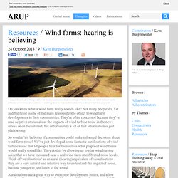 Wind farms: hearing is believing