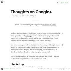 Thoughts on Google+
