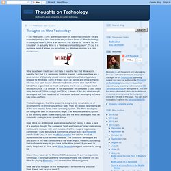 Thoughts on Wine Technology