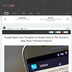 Google Wants Your Thoughts on Google Voice in This Survey to Help Them “Prioritize Features”