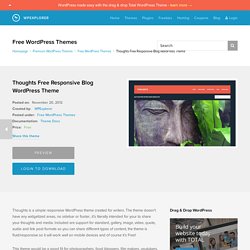 Thoughts Free Responsive Blog WordPress Theme