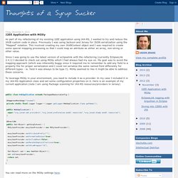 Thoughts of a Syrup Sucker: J2EE Application with MOXy