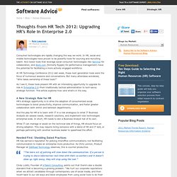 Thoughts from HR Tech 2012: Upgrading HR's Role in Enterprise 2.0