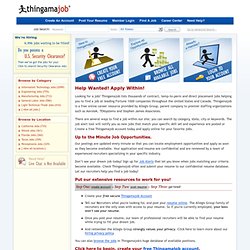 Find a Job from thousands of listings with Thingamajob.com