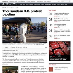 Thousands in D.C. protest pipeline