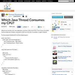 Which Java Thread Consumes my CPU?