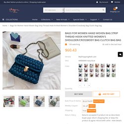 Bags for Women Hand Woven Bag Strip Thread Hook Knitted Women's Should – MyShoppingWall.com