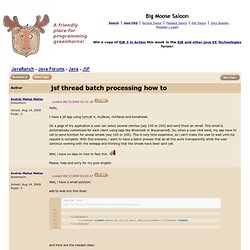 jsf thread batch processing how to