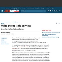 Write thread-safe servlets