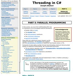 Threading in C# - Part 5 - Parallel Programming