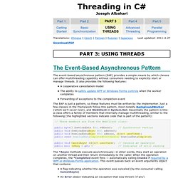 Threading in C# - Part 3 - Using Threads