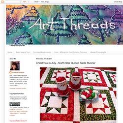 Art Threads: Christmas in July - North Star Quilted Table Runner