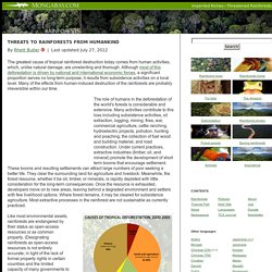 Threats to Rainforests from Humankind