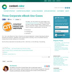 Three Corporate eBook Use Cases