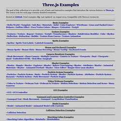Three.js - examples