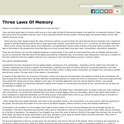 Three Laws Of Memory