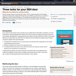 Three locks for your SSH door