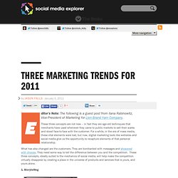 Three Marketing Trends for 2011