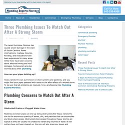 Three Plumbing Issues To Watch Out After A Strong Storm