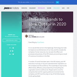 Three HR Trends to Look Out for in 2020 - JazzHR Notes