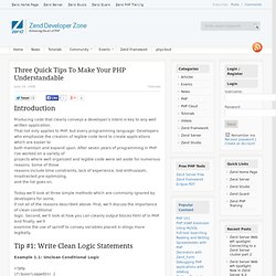 Three Quick Tips To Make Your PHP Understandable