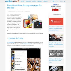 Three Useful Free Photography Apps For The iPad [Mac]