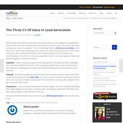 The Three C’s Of Value In Lead Generation