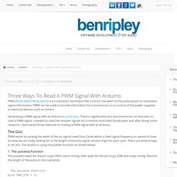 Three Ways To Read A PWM Signal With Arduino