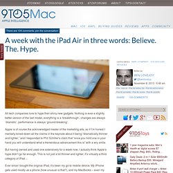 A week with the iPad Air in three words: Believe. The. Hype.