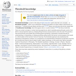 Threshold knowledge