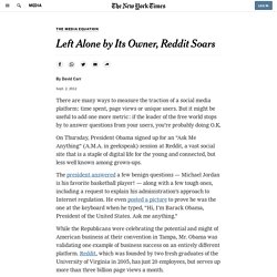 Reddit Thrives Under Hands-Off Policy of Advance Publications