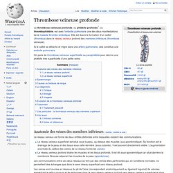 Thrombose veineuse profonde