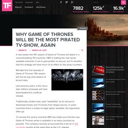 Why Game Of Thrones Will Be The Most Pirated TV-Show, Again