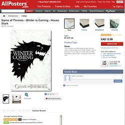 Game of Thrones - Winter is Coming - House Stark Print at AllPosters