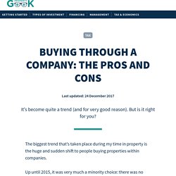 Buying through a company: the pros and cons