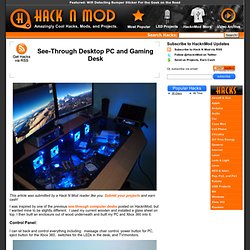 See-Through Desktop PC and Gaming Desk