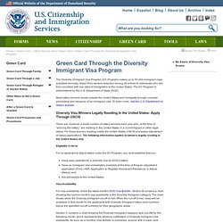 Green Card Through the Diversity Immigration Visa Program
