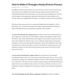 How to Make it Through a Nasty Divorce Process – Telegraph