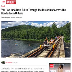 You Can Ride Train Bikes Through The Forest Just Across The Border From Ontario