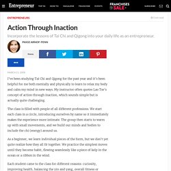 Action Through Inaction - Entrepreneur.com