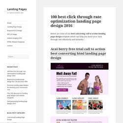 100 best click through rate optimization landing page design 2016